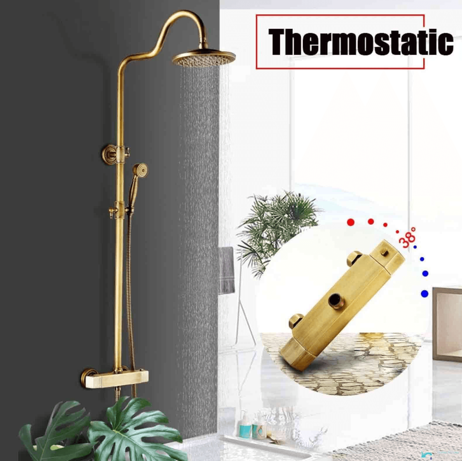 Zuhanypanel EYN ATS1206 termosztáttal, falon kívüli kivitelben, többféle színváltozatban EYN ATS1206 — 1