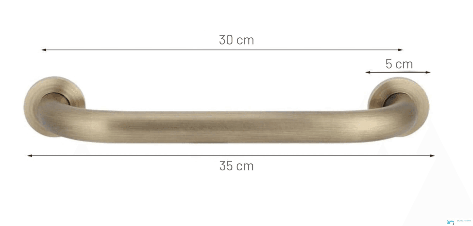 Fürdőszobai tartó EYN DB1008, 35 cm, sárgarézszínű