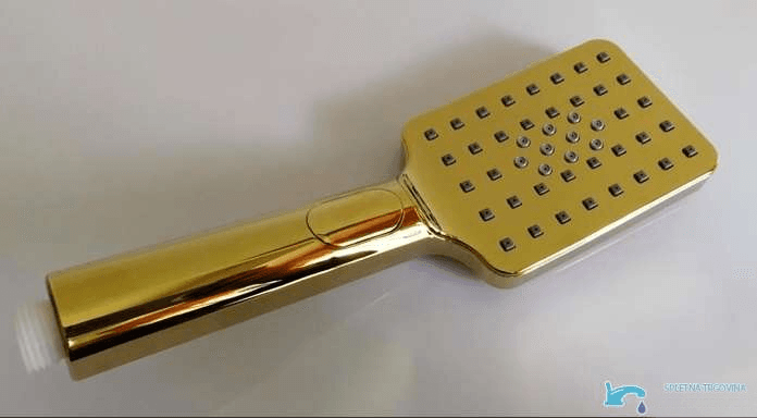 Többsugaras kézizuhany EYN RZ18038 három vízsugárral, arany és fekete kivitelben