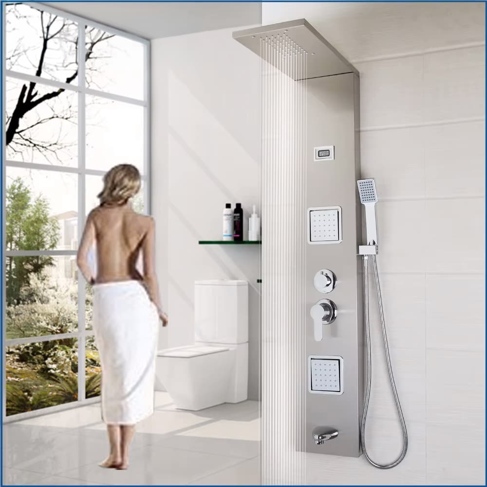 EYN TP1554 sarok zuhanypanel · Sarokszerelés