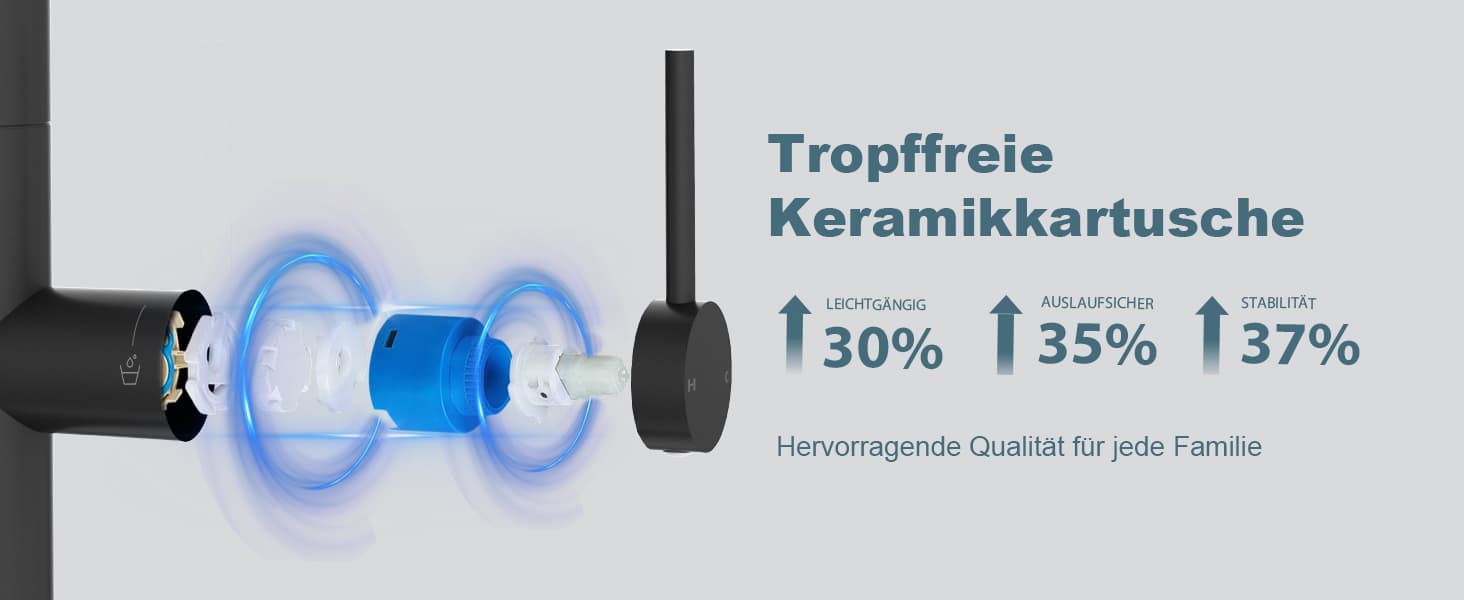 Az ELITE EDITION KF1730 háromutas konyhai csaptelep cseppmentes kerámiabetétjének specifikációi