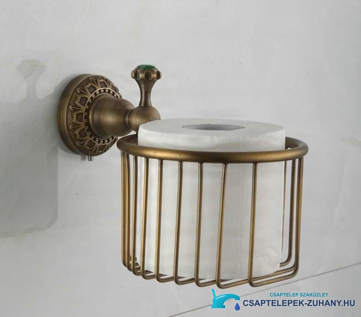 Antik AP2205 WC-papír-tartó – a fémkosár oldalnézete