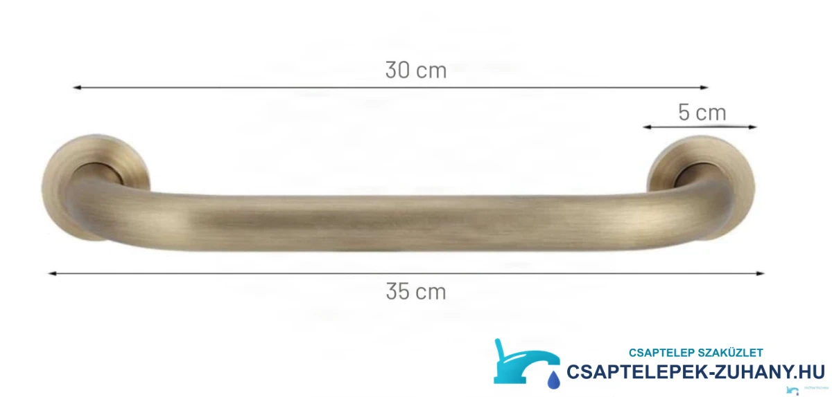 EYN DB1008 fürdőszobai kapaszkodó: 35 cm hossz, 30 cm furattávolság