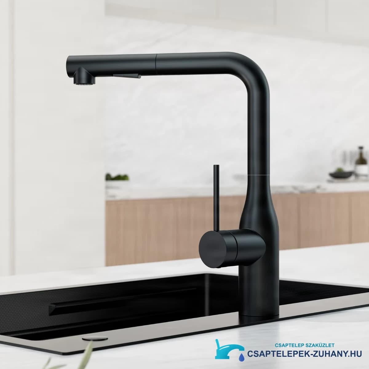 CECIPA MAX ELITE EDITION KF1699 használat közben: modern mosogató fekete medencével
