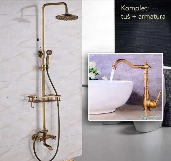 Anticni Komplet Eyn Ak1424 Nadometni Tus In Armatura Za Prostostojeci Umivalnik